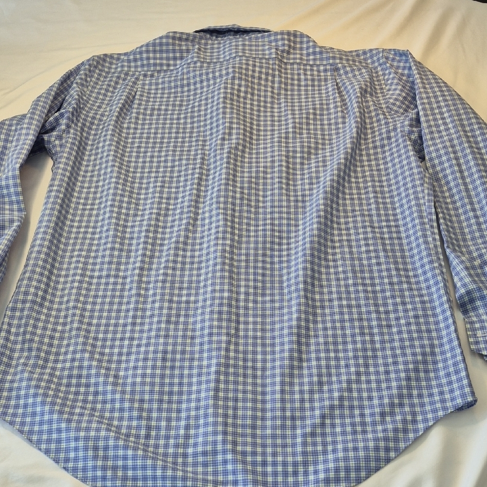 Lorenzo Uomo Long Sleeve Trim Fit Blue Button Down Mens Shirt. Size 34-35. NWOT - Picture 11 of 16